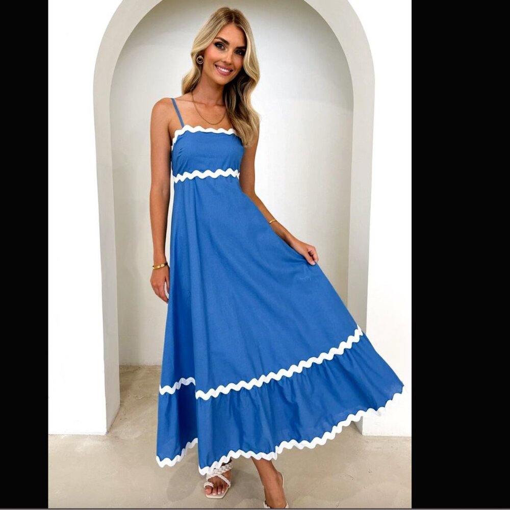 Gingham and Heels Draiso Maxi Dress by Pearl + Sea – Size US 4 / AUS 8
